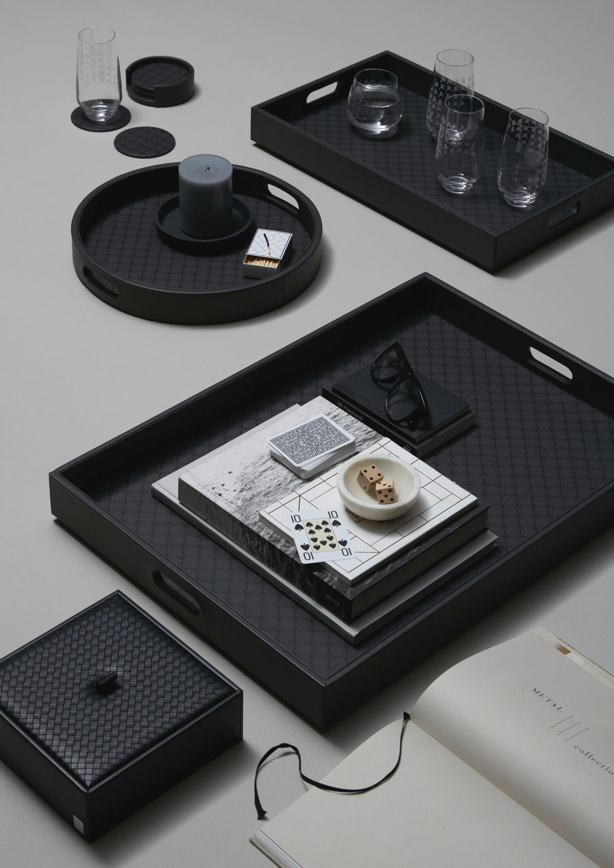 DEKOTABLETT     - Weiß/Grau, Design, Kunststoff (36/36/5,5cm) - Joop!