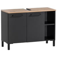 WASCHBECKENUNTERSCHRANK 79,8/58,3/32 cm  - Schwarz/Eiche Artisan, MODERN, Holzwerkstoff/Kunststoff (79,8/58,3/32cm) - MID.YOU