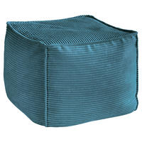 POUF Cord 66/40/66 cm  - Petrol, KONVENTIONELL, Textil (66/40/66cm) - Hom`in