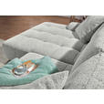 Ecksofa mit Funktion Creme Flachgewebe Zierkissen, Rückenkissen, Bettkasten, Schlaffunktion, Rücken echt, Liegefläche im Originalstoff  - Creme/Schwarz, KONVENTIONELL, Kunststoff/Textil (190/277cm) - Carryhome