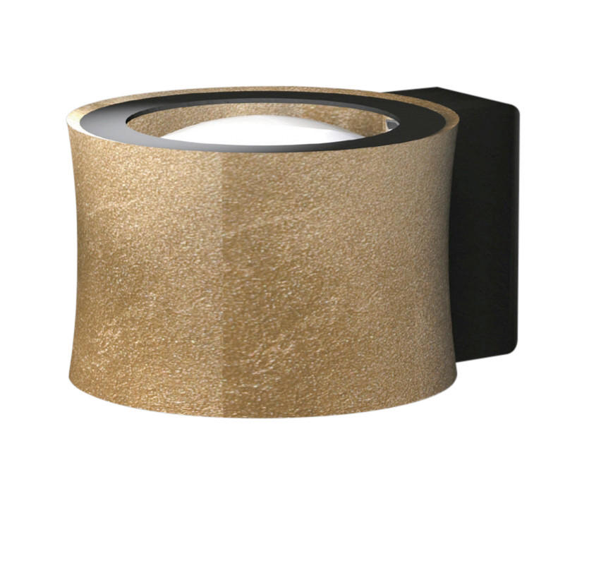 LED-WANDLEUCHTE 12/8/16 cm   - Goldfarben/Braun, Design, Metall (12/8/16cm) - Bankamp