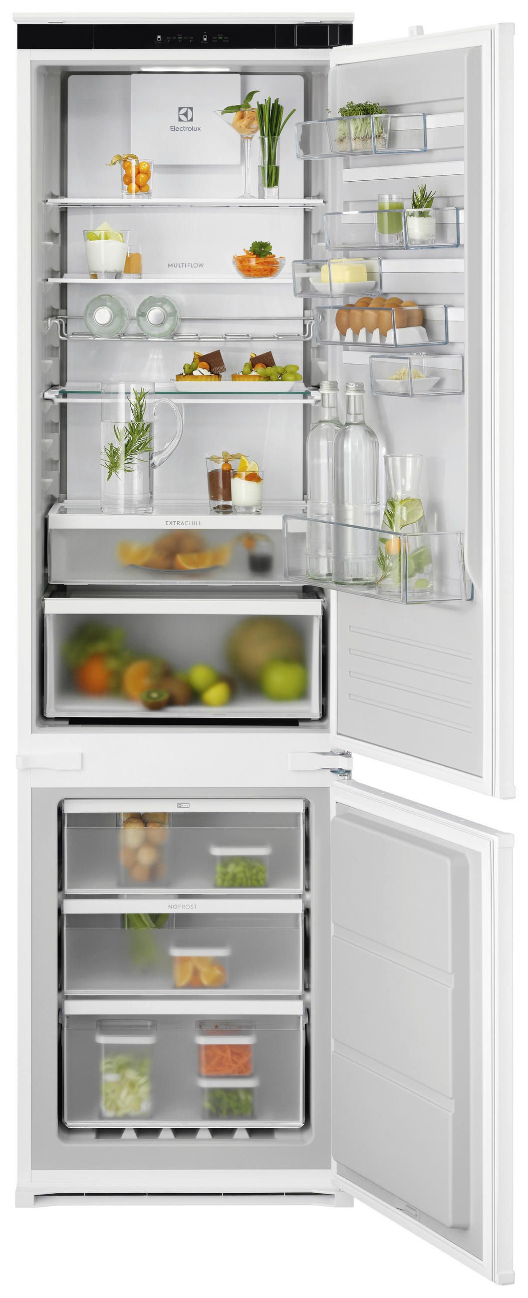 KÜHL-GEFRIER-KOMBINATION ENT6ME19S  - Weiß, Basics, Kunststoff/Metall (54,0/189,5/54,9cm) - Electrolux