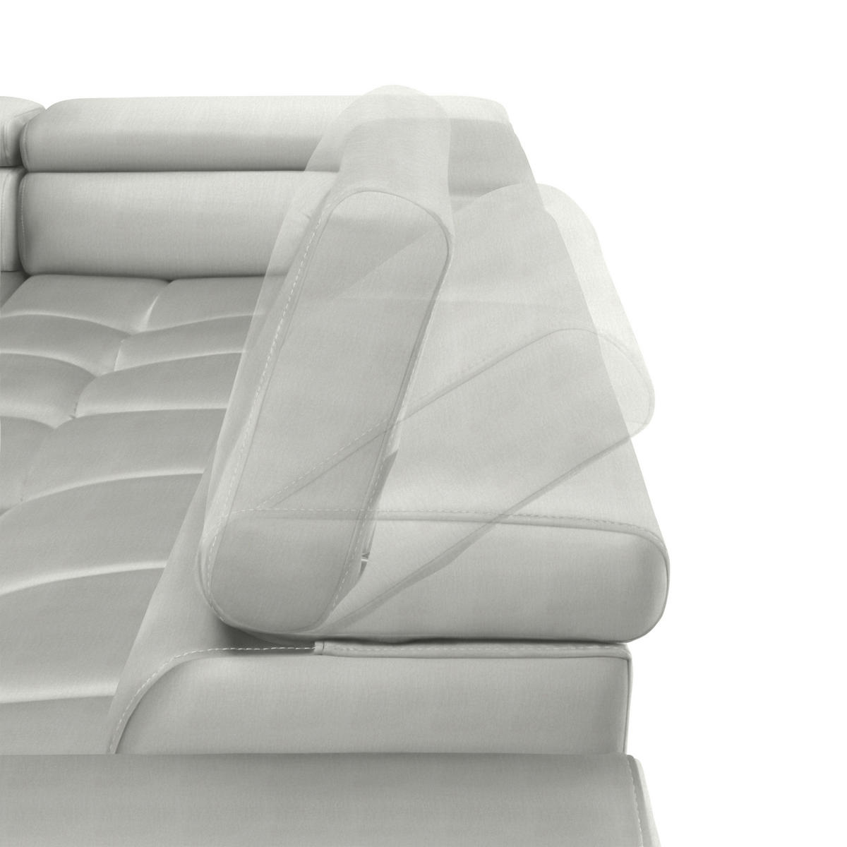 ECKSOFA in Samt, Webstoff Creme  - Creme/Schwarz, Design, Textil/Metall (216/300cm) - Welnova