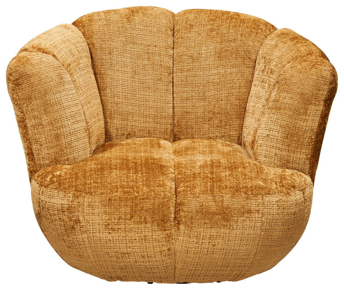 SESSEL in Chenille Goldfarben  - Goldfarben/Schwarz, Konventionell, Textil/Metall (101/69/107cm) - MID.YOU