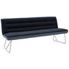 SITZBANK in Metall, Textil Blau, Edelstahlfarben, Dunkelblau  - Blau/Edelstahlfarben, Design, Textil/Metall (218/89/68cm) - Dieter Knoll