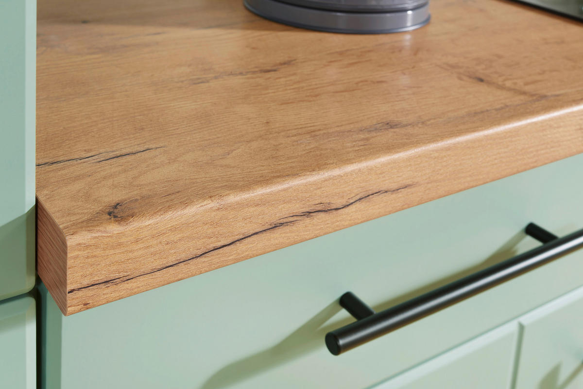 ECKKÜCHE 280/172 cm  in Wildeiche, Schilfgrün  - Schilfgrün/Wildeiche, Trend, Holzwerkstoff/Metall (280/172cm) - Respekta