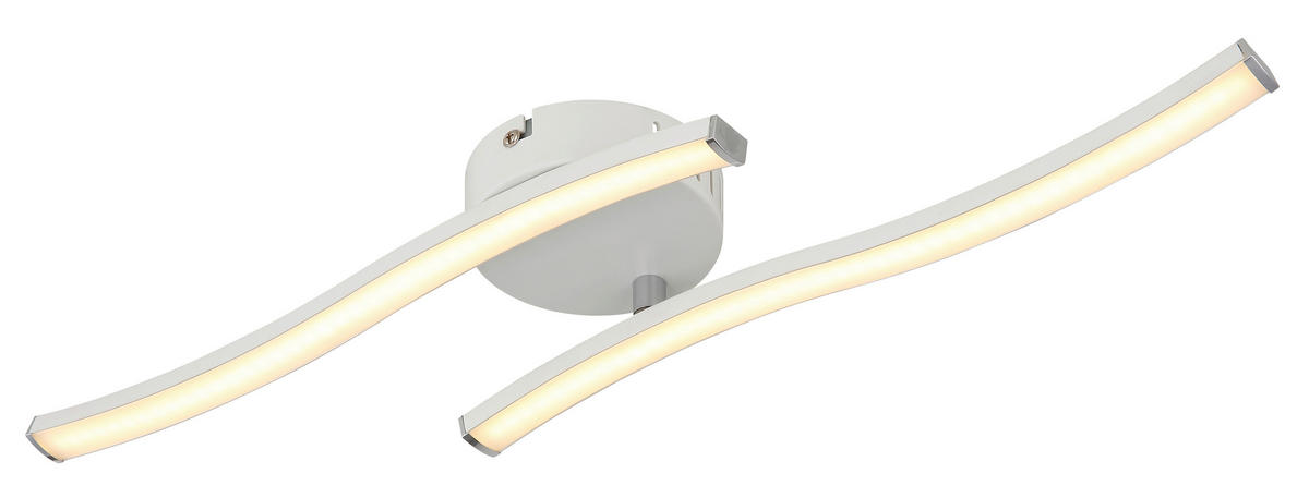 STROPNA LED-SVETILKA  TYLER /910 lm/3000 K/230 V/ - bela/opal, Basics, umetna masa (51,5/10/7,2cm)