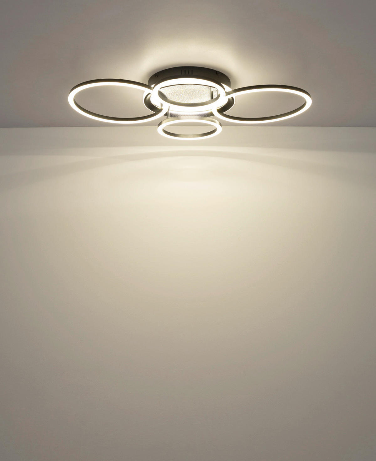 Plafonieră Cu Led 40 W    72/52/10 cm  - opal/negru, Basics, plastic/metal (72/52/10cm)