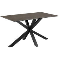 ESSTISCH in Keramik  - Schwarz, Trend, Keramik/Metall (135/76/80cm) - MID.YOU