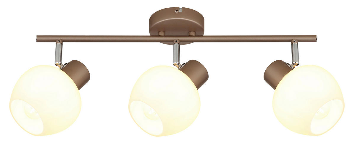 STRAHLER Eileen 50/12,5/17,5 cm  - Chromfarben/Braun, Design, Glas/Metall (50/12,5/17,5cm) - Globo