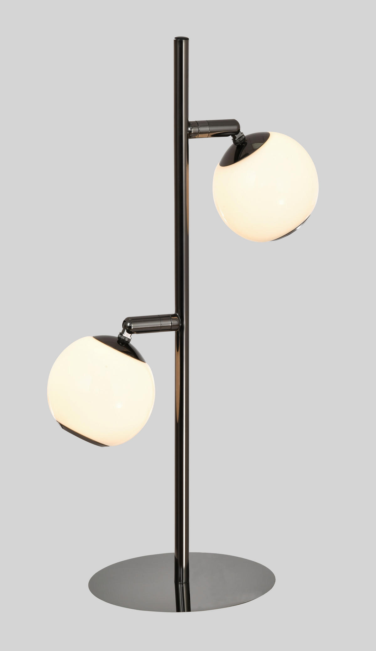 LED-TISCHLEUCHTE Luberon 32,5/49,5/19 cm  - Schwarzchrom, Design, Glas/Kunststoff (32,5/49,5/19cm)
