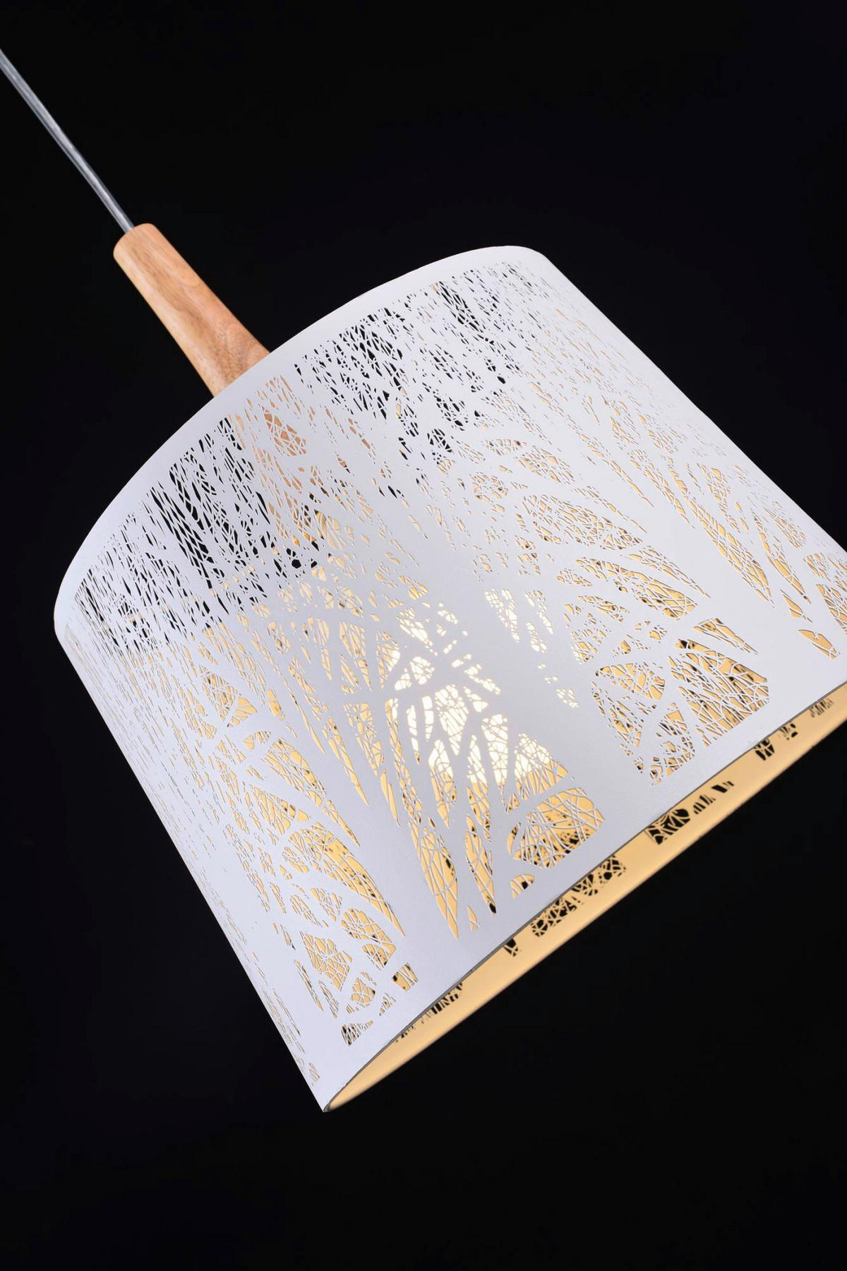 PENDELLEUCHTE 35/40 cm    - Weiss, Trend, Holz/Metall (35/40cm) - MAYTONI