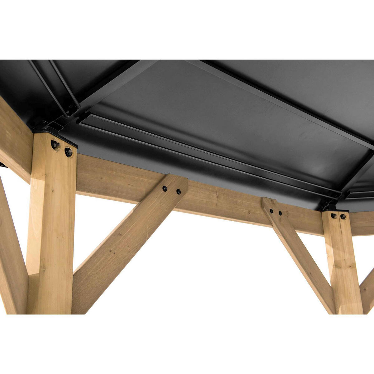 PAVILLON 396/318/396 cm   - Anthrazit, Basics, Holz/Kunststoff (396/318/396cm)