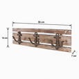 WANDGARDEROBE  in Tanne massiv Braun  - Braun, Design, Holz (50/14/7cm) - Carryhome