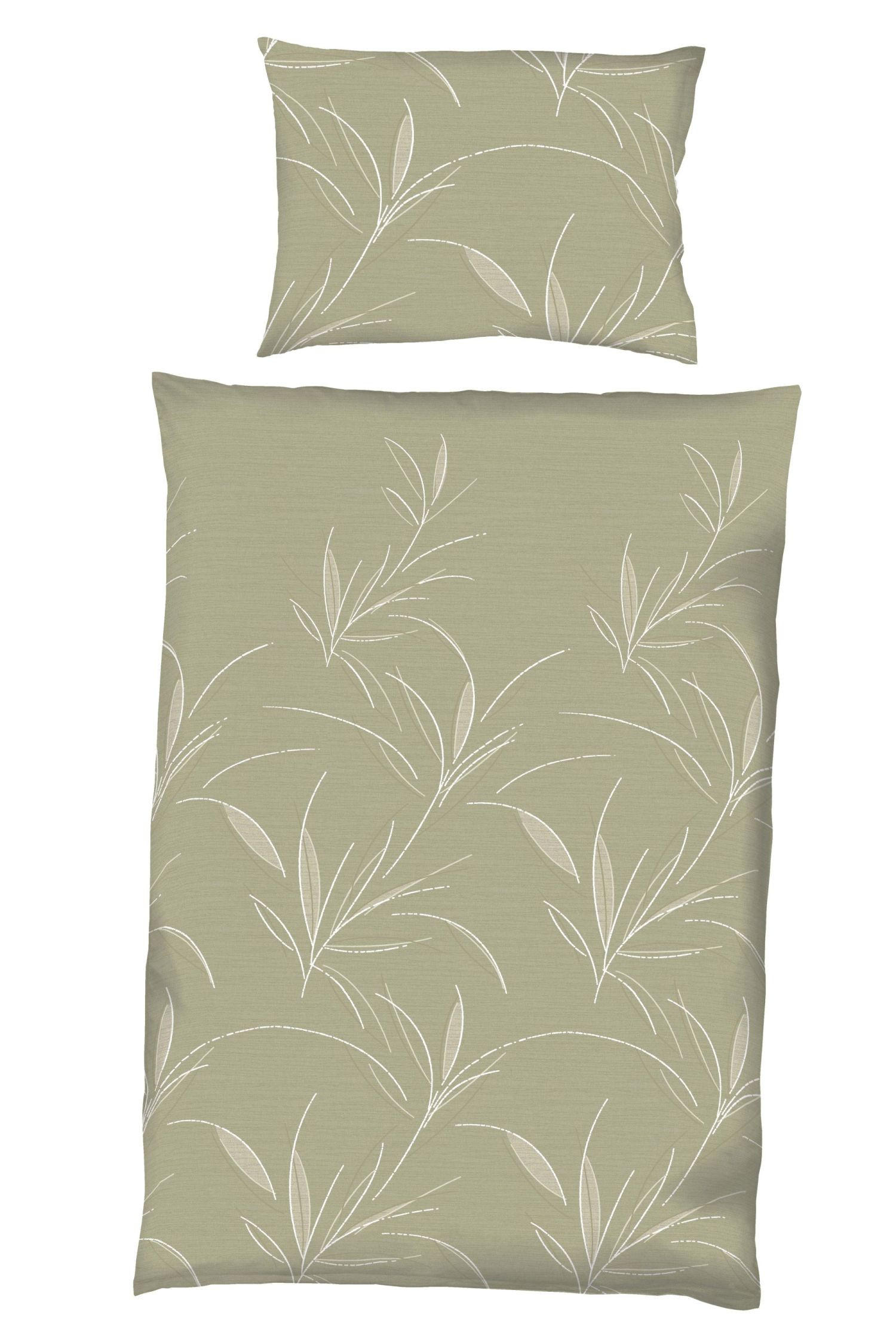 BETTWÄSCHE Organic Makosatin 140/200 cm  - Khaki, Basics, Textil (140/200cm) - Kaeppel
