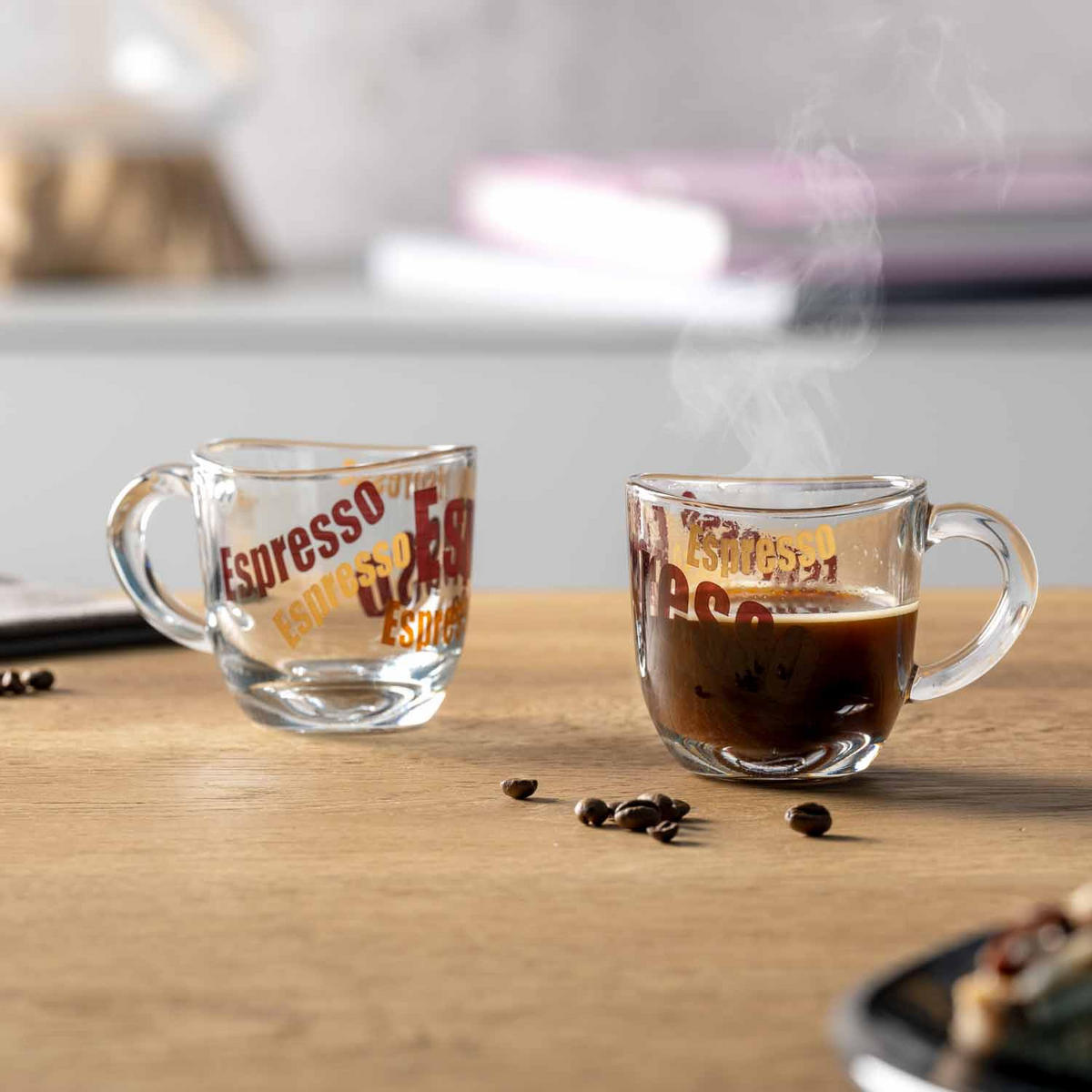 ESPRESSOGLÄSERSET Napoli 6-teilig  - Transparent/Braun, KONVENTIONELL, Glas (80ml) - Leonardo