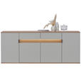 SIDEBOARD 205,6/80/42 cm  - Eichefarben/Hellgrau, Design, Holz/Holzwerkstoff (205,6/80/42cm) - Dieter Knoll