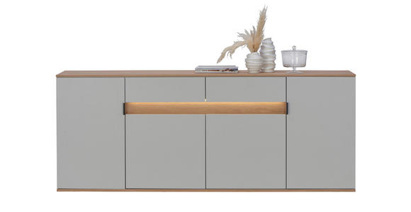 SIDEBOARD 205,6/80/42 cm  - Eichefarben/Hellgrau, Design, Holz/Holzwerkstoff (205,6/80/42cm) - Dieter Knoll