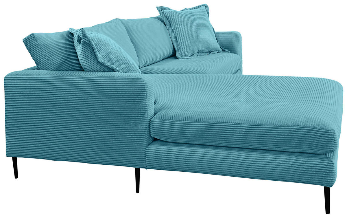 KUTNA GARNITURA tekstil  svijetlo plava   - crna/svijetlo plava, Design, tekstil/metal (193/268cm) - P & B