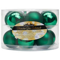 JULGRANSKULOR SET 6 cm 12 delar  - mörkgrön, Lifestyle, glas (6cm)
