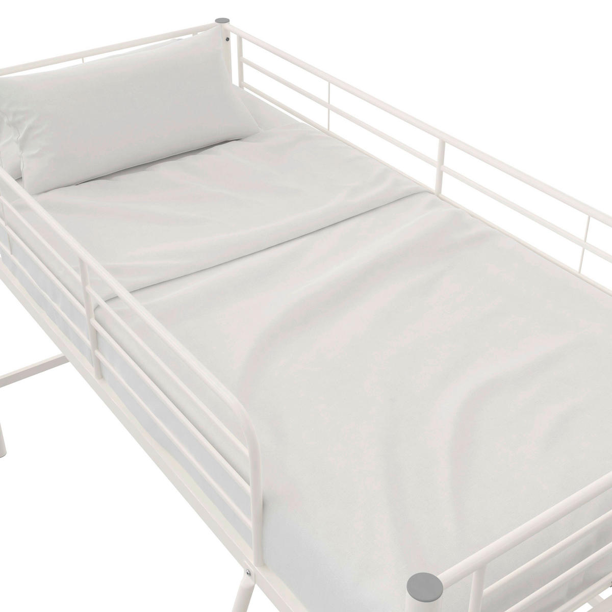 HOCHBETT  - Weiß, Design, Metall (207/129/130cm) - MID.YOU