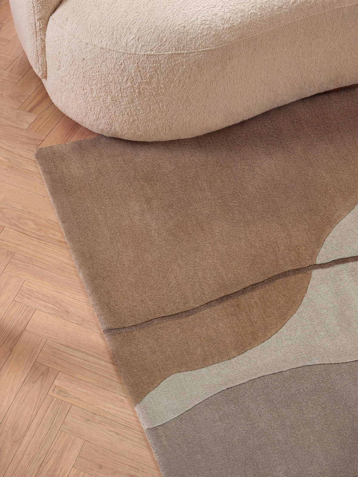 WOLLTEPPICH 120/170 cm Kollektion 1876 Muse Braun, Creme rechteckig  - Creme/Braun, Basics, Textil (120/170cm) - Villeroy & Boch