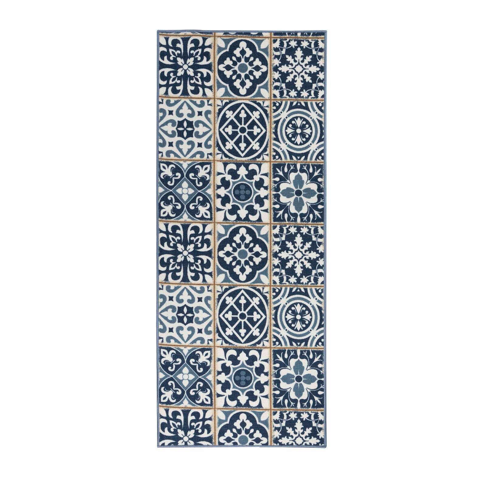 LÄUFER 80/250 cm Blau  - Blau, Design, Kunststoff/Textil (80/250cm) - Novel