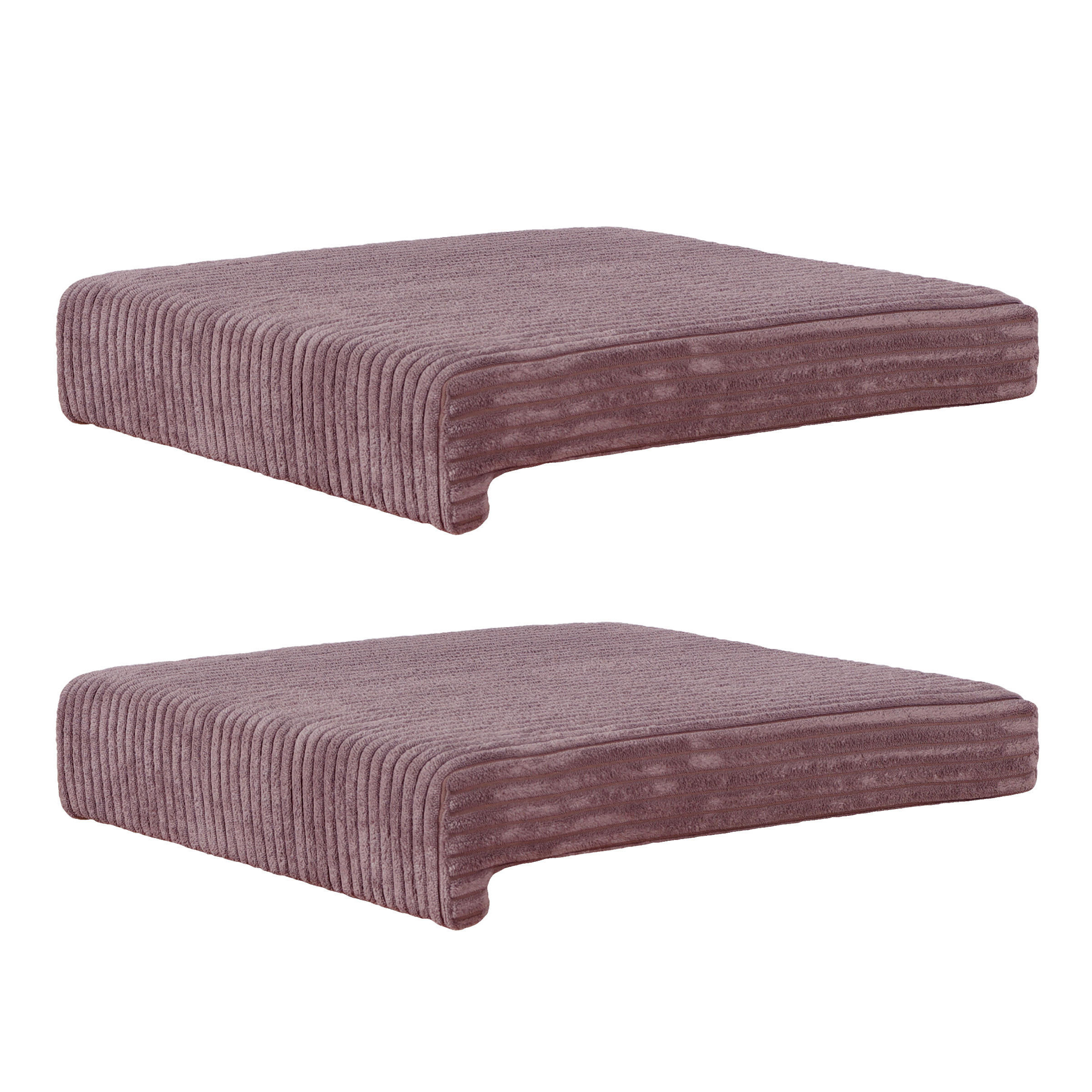 KLEMMKISSEN 2er Set 40/35/38/5/8 cm    - Dunkelrosa, Basics, Textil (40/35/38/5/8cm)