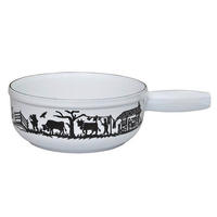 FONDUEPFANNE Heidi Cheese Line: Alpen  - Weiss/Schwarz, Basics, Metall (21cm) - Heidi Cheese Line