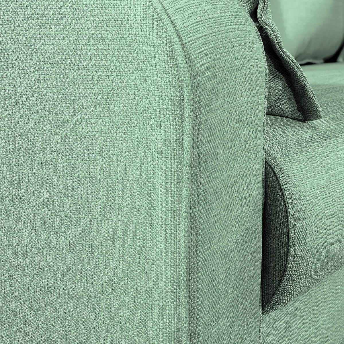 ECKSOFA Beata Mintgrün Mikrofaser  - Wengefarben/Mintgrün, Design, Holz/Textil (230/150cm) - Livetastic