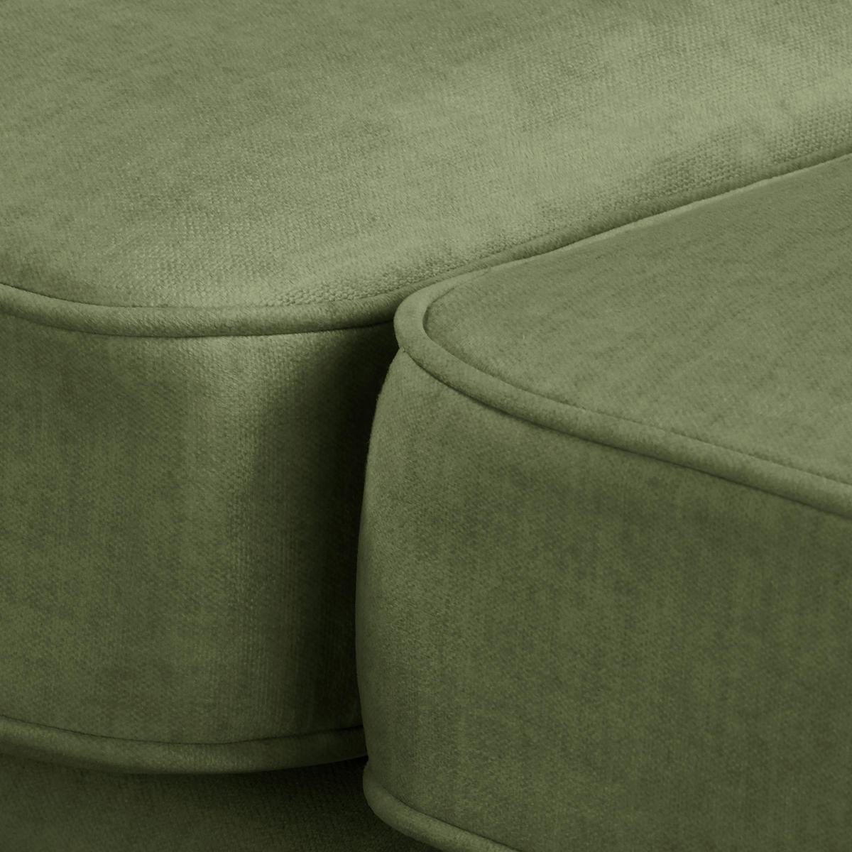 ECKSOFA Mikrofaser Dunkelgrün  - Dunkelgrün/Braun, Design, Holz/Textil (182/284cm) - P & B