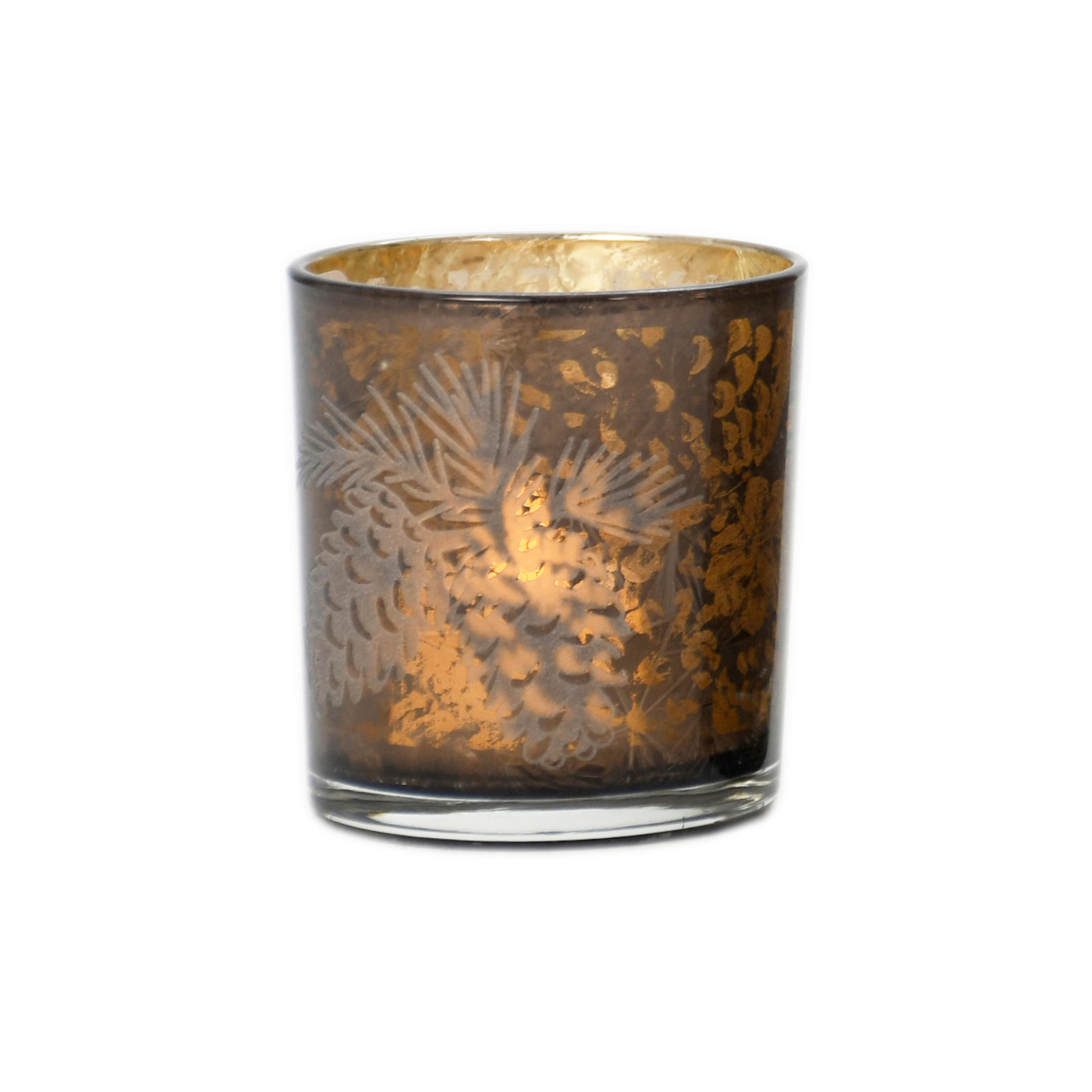 TEELICHTGLAS - Braun, LIFESTYLE, Glas (7,3/8cm) - X-Mas