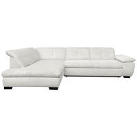 ECKSOFA Ecru Cord  - Ecru/Schwarz, Design, Textil/Metall (242/313cm) - Xora
