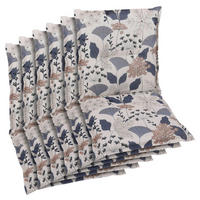 SESSELAUFLAGENSET in Blau, Beige Floral  - Blau/Beige, Basics, Textil (50/6/100cm)