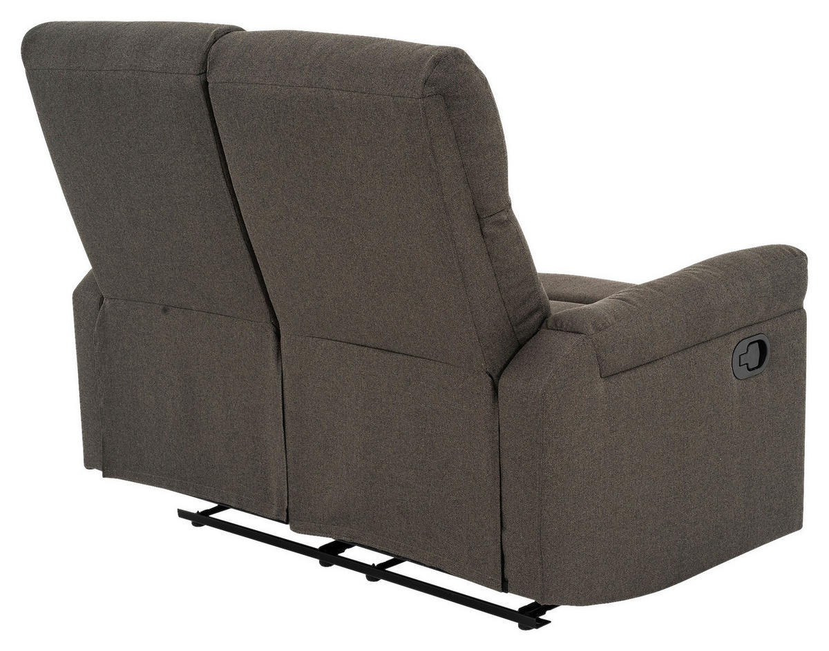 SITZGARNITUR Webstoff Graubraun  - Graubraun/Schwarz, KONVENTIONELL, Kunststoff/Textil - P & B