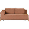 SCHLAFSOFA Bouclé Cognac  - Cognac/Naturfarben, Design, Holz/Textil (211/88/102cm) - Niels Andersson