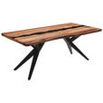 TISCHPLATTE in Holz, Naturmaterialien 200/100/5,5 cm - Schwarz/Akaziefarben, Design, Naturmaterialien/Holz (200/100/5,5cm) - Landscape