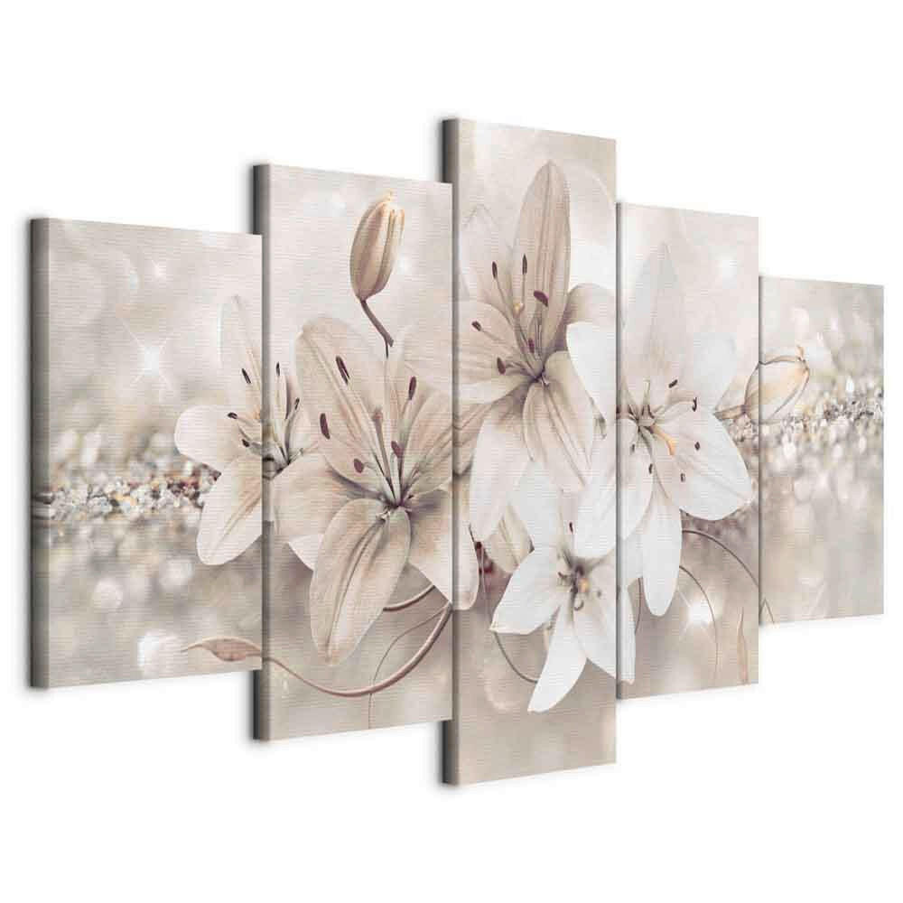 LEINWANDBILD Blumen Beige  - Beige, Basics, Holzwerkstoff/Textil (200/100/1.2cm) - artgeist