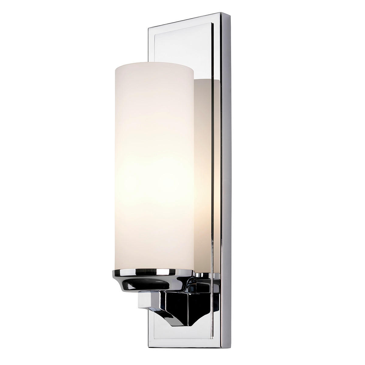 BADEZIMMER-WANDLEUCHTE Amalia 11.4/12,9/40,9 cm   - Chromfarben, Basics, Glas/Metall (11.4/12,9/40,9cm) - Elstead Lighting