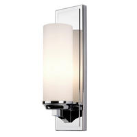BADEZIMMER-WANDLEUCHTE Amalia 11.4/12,9/40,9 cm   - Chromfarben, Basics, Glas/Metall (11.4/12,9/40,9cm) - Elstead Lighting