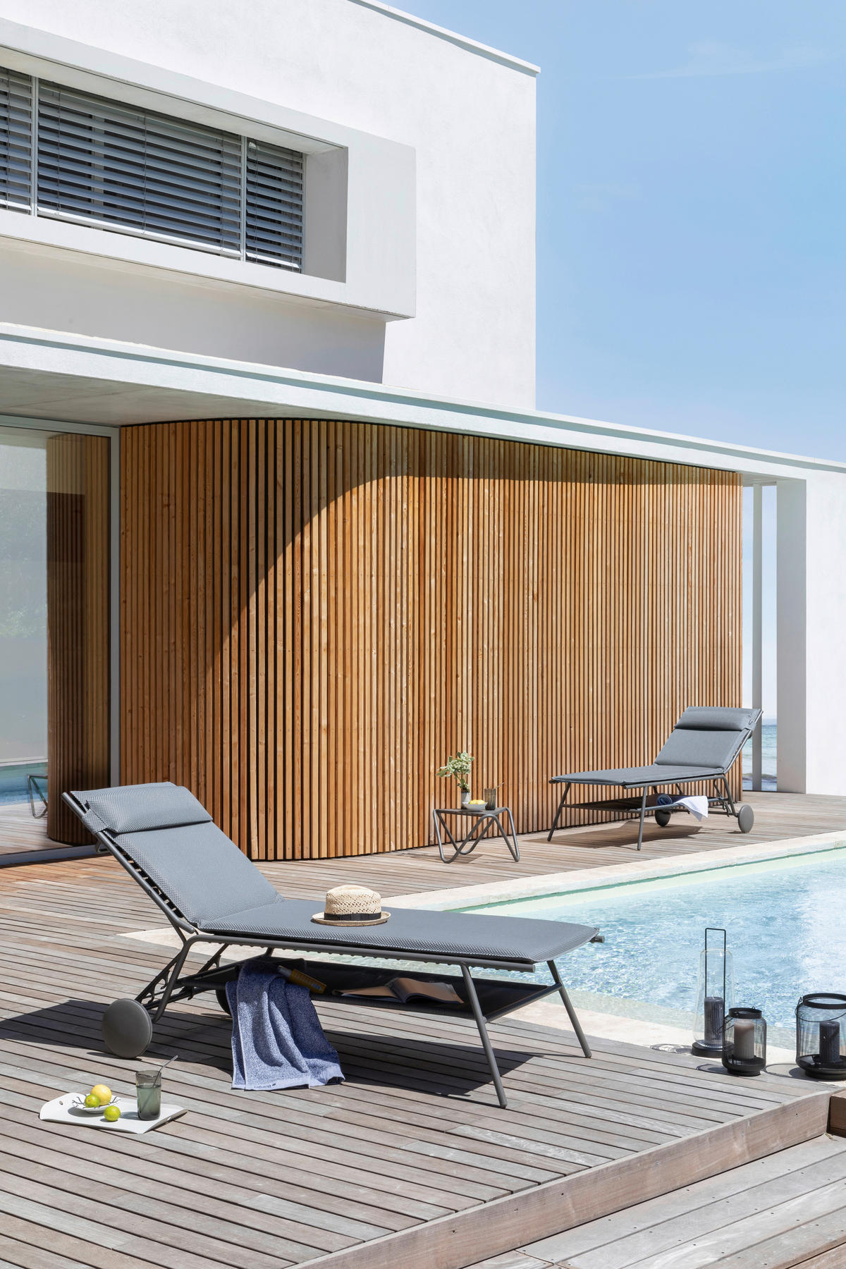 GARTENLIEGE 80/48/200 cm  - Grau, Basics, Textil/Metall (80/48/200cm) - Lafuma Mobilier