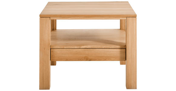 COUCHTISCH Kernbuche massiv 75/75/58 cm quadratisch Buchefarben  - Buchefarben, Natur, Holz (75/75/58cm) - Linea Natura