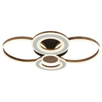 LED-DECKENLEUCHTE Glitra 106/80/16 cm  - Dunkelbraun/Opal, Design, Kunststoff/Metall (106/80/16cm) - Globo