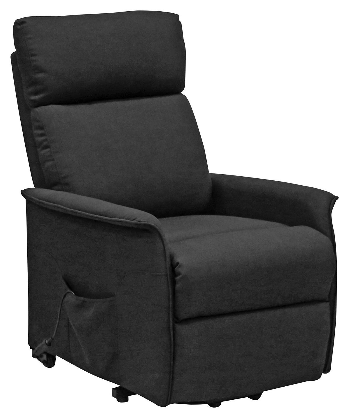 TV FOTELJA metal, tekstil  crna   - siva/crna, Konvencionalno, metal/tekstil (66/80-97/90-159,5cm) - Ti'me