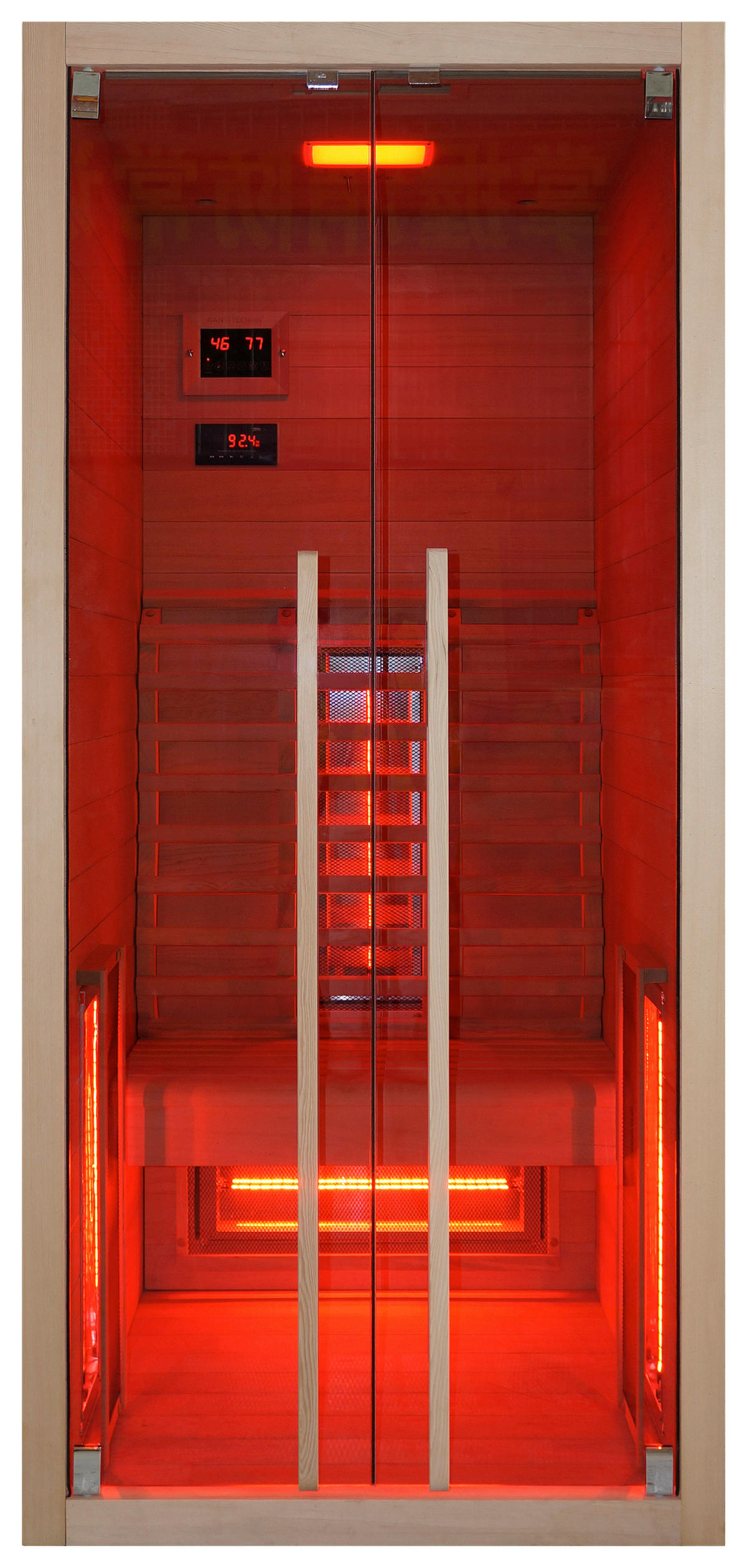 INFRAROTKABINE für 1 Personen RUBY 1  - Naturfarben, Basics, Holz (90,5/195/100cm) - Sanotechnik