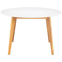 ESSTISCH in Holz 120/120/76 cm  - Eichefarben/Weiß, Design, Holz (120/120/76cm) - Livetastic