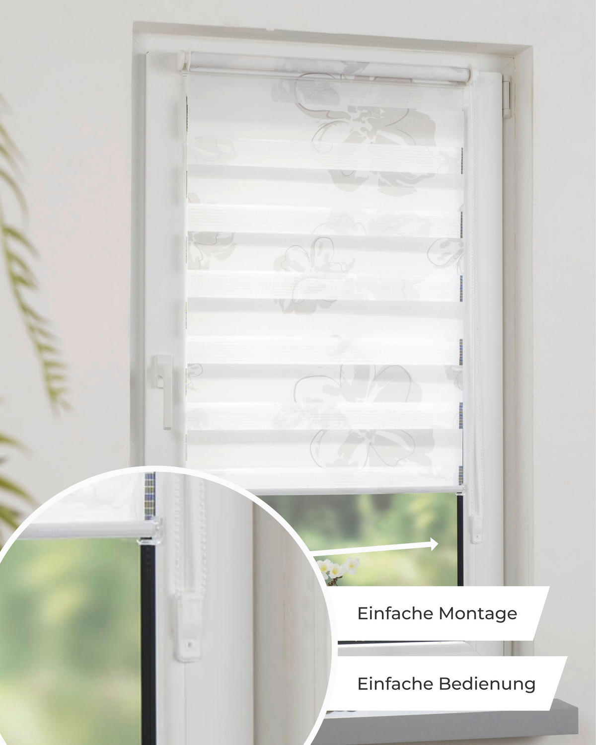 DOPPELROLLO  blickdicht  100/150 cm    - Weiß, Basics, Textil (100/150cm) - Schwöller