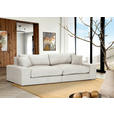 BIGSOFA Struktur, Bouclé Beige  - Greige/Beige, MODERN, Kunststoff/Textil (240/76/125cm) - Landscape