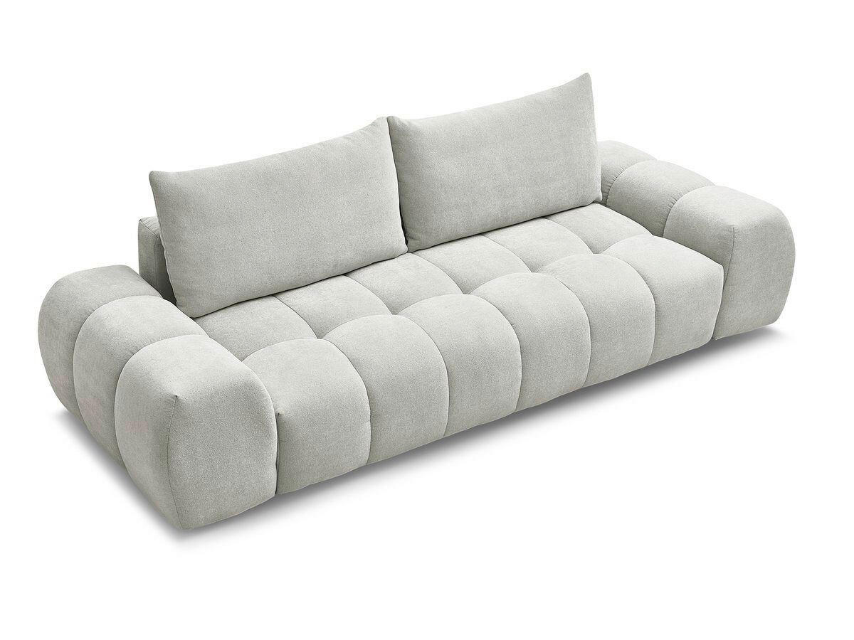 3-SITZER-SOFA EVEREST Struktur Hellgrau  - Hellgrau/Schwarz, MODERN, Kunststoff/Textil (278/90/115cm)