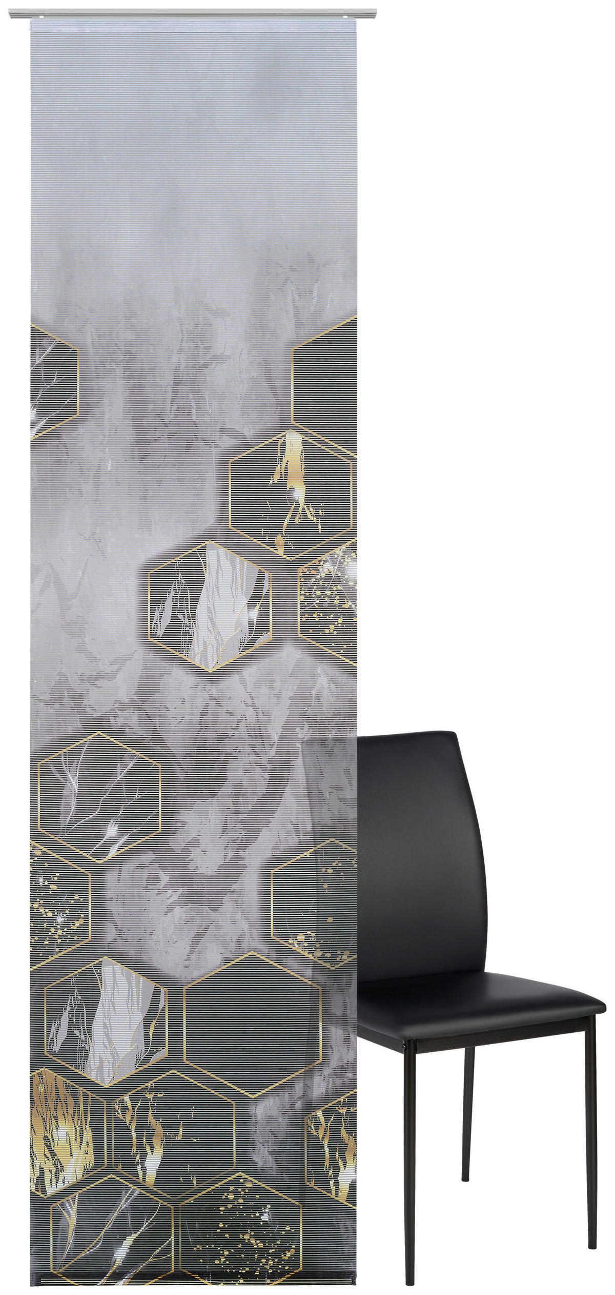 FLÄCHENVORHANG   halbtransparent   60/245 cm  - Anthrazit, Design, Textil (60/245cm) - Novel